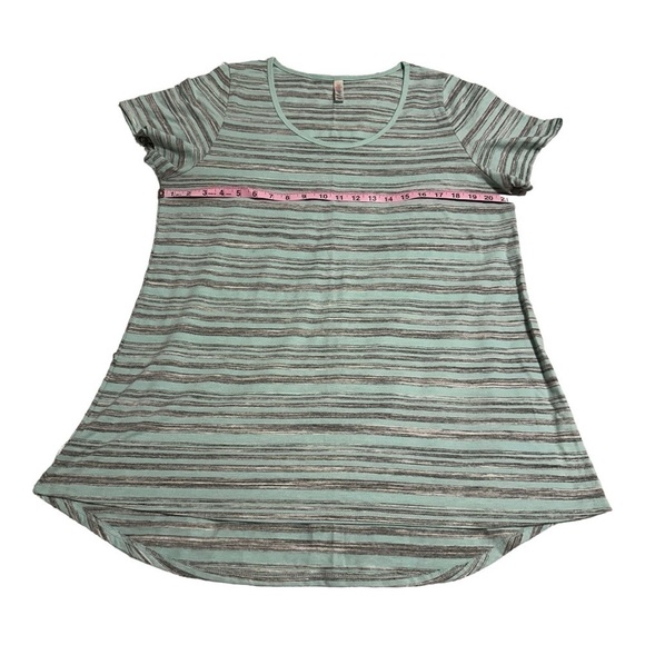 LuLaRoe Classic Tee | Scoop Hem | Grey & Mint Green - Size XL - Picture 6 of 8